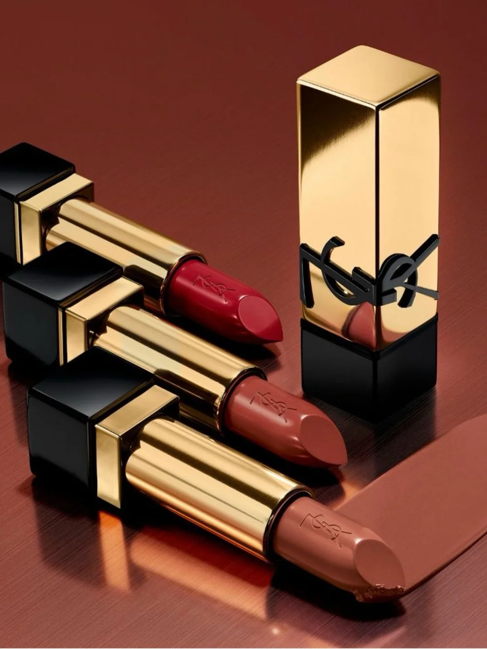 NIB YVES SAINT LAURENT ROUGE PUR COUTURE PURE COLOR-IN SATIN LIPSTICK. N5